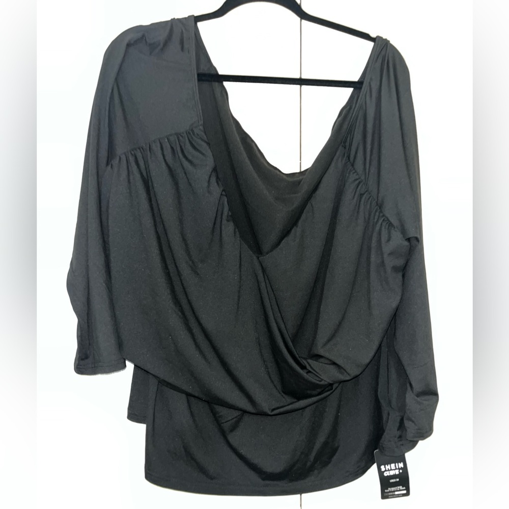 New with tag SHEIN Elegant Black Blouse